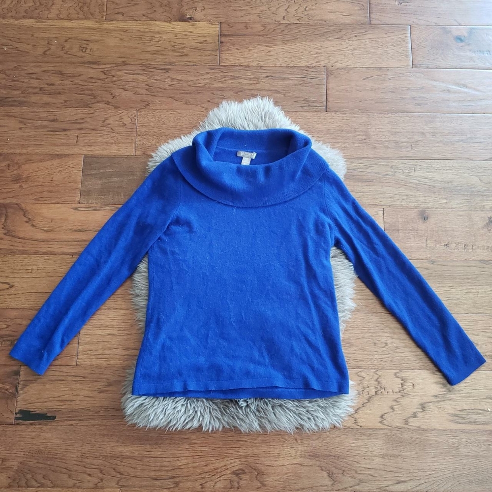 Blue Charter Club Cashmere Turtle Neck Sweater